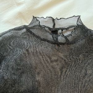 Out From Under by Urban Outfitters sparkly sheer long sleeve top. Size M.